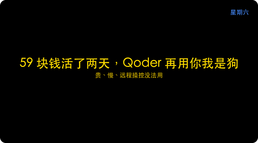 59 块钱活了两天，Qoder 再用你我是狗